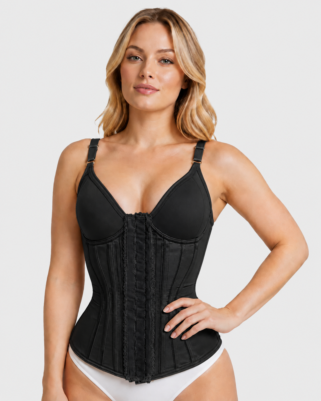 Shapshe® Fajas Colombianas Underwire Waist Trainer with Padded Bra, image 3