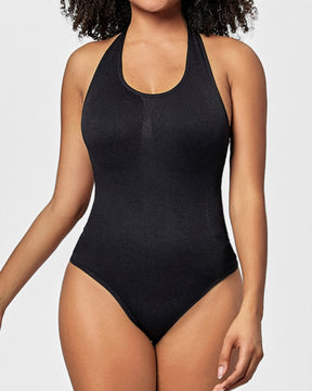 Figurformender Neckholder Tanga Bodysuit