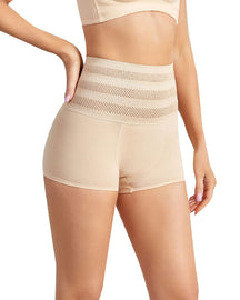 Hohe Taille Atmungsaktiv Perforiertes Elastisches Taillenband Shapewear Höschen Unterwäsche