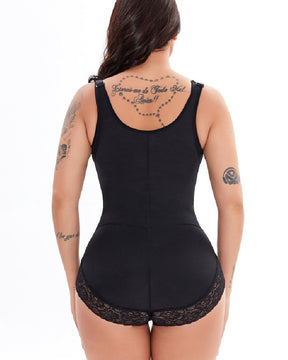 Damen Offenem Busen Bauchweg Slip Shapewear Fajas Mit Seitlichem Reißverschluss