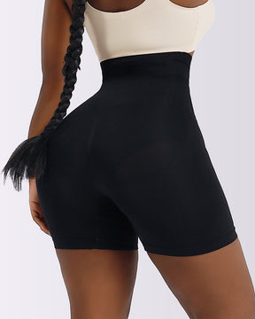 Hoher Taille Dehnbare Sanduhr Schnallengürtel Korsett Po-Lift Shapewear Shorts