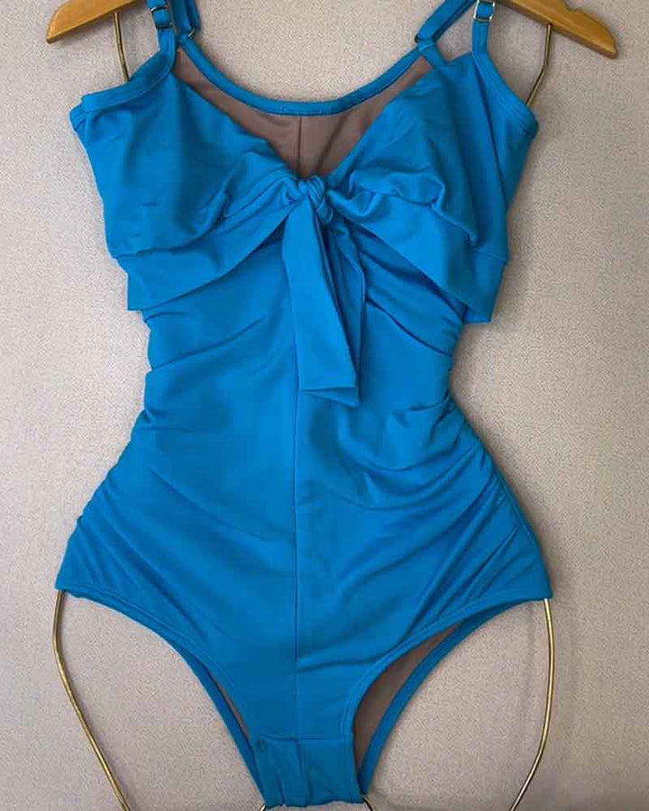 Shapshe® Hoher Taille Falten Shape Badeanzug Einteilig Bauchweg Bademode