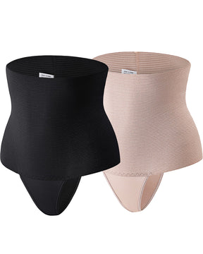 Hoher Taille Nahtloser Shaping Tanga Atmungsaktiv Bauchweg Shapewear Unterwäsche