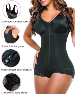 Damen-Ganzkörper-Shapewear PostpartumTummy Control Shaper Schlankheits-Fajas mit Reißverschluss