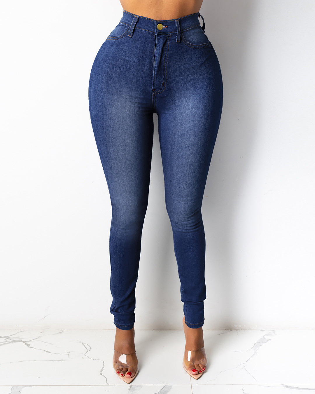 High Waist Slim Fit Stretch Butt Lift Skinny Jeans für Damen