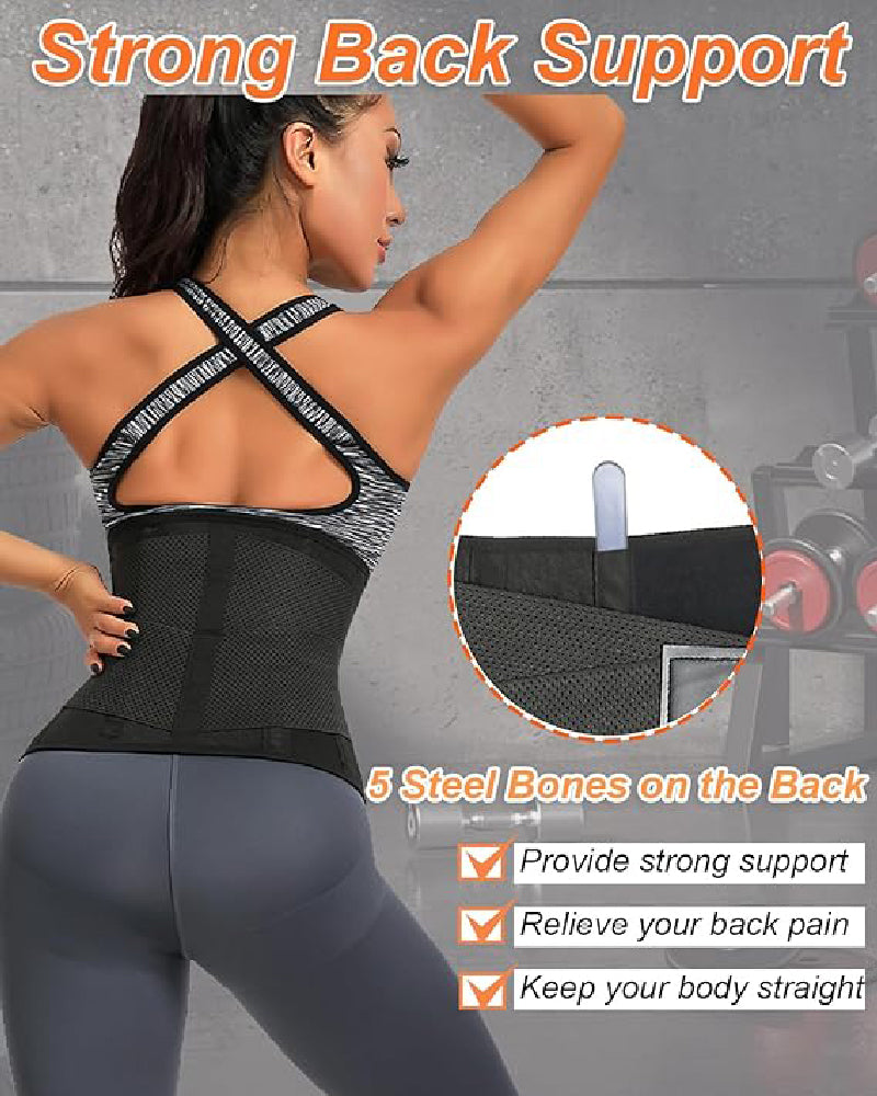 Shapshe® Workout Schweiß Taille Trainer Bauchweg Rücken Unterstützung Gürtel Korsett