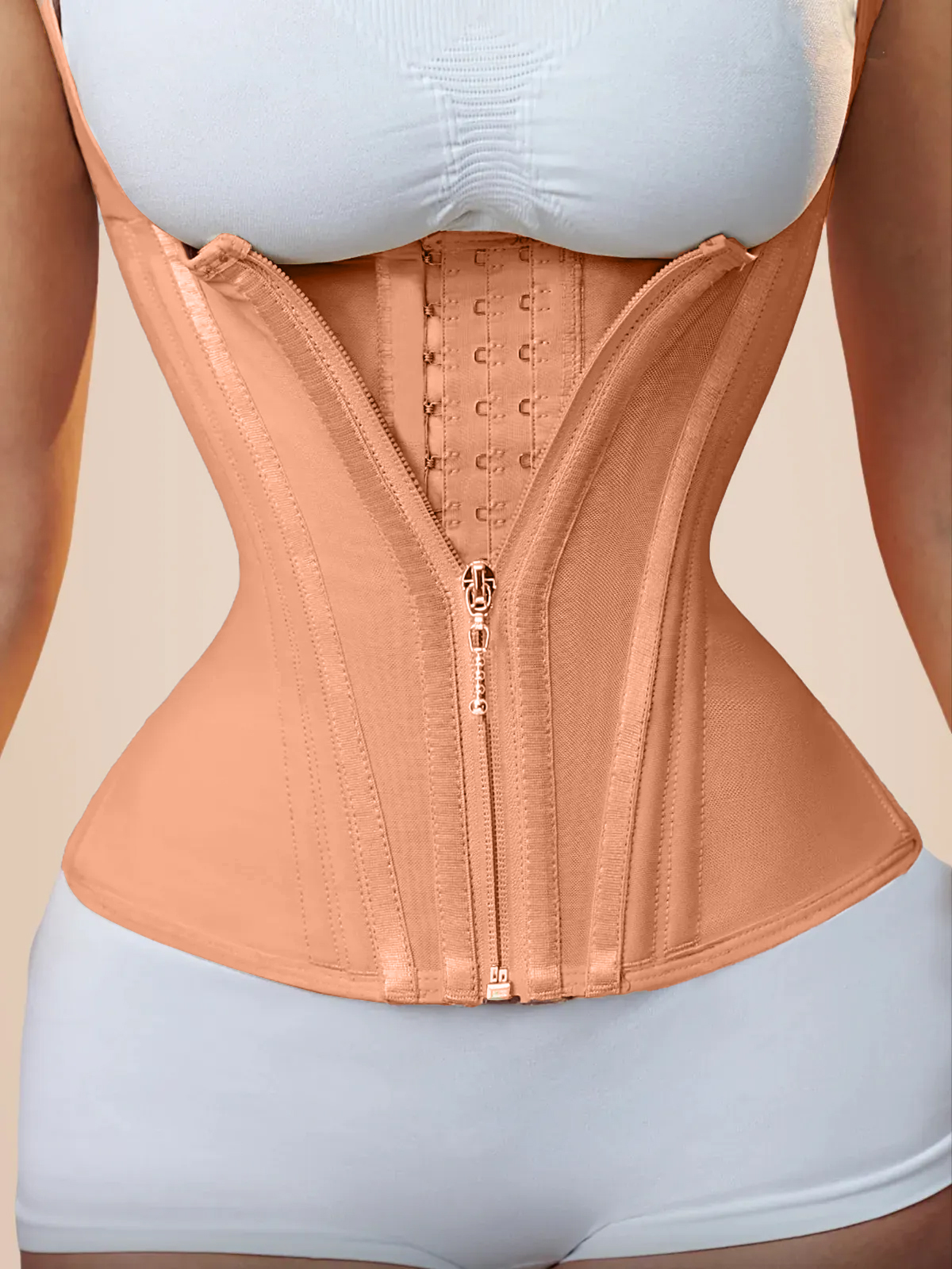 Taillentrainer für Damen Body Shaper Korsett Weste Tanktop mit Stahlknochen