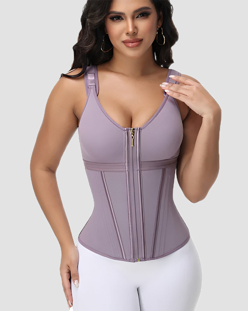 Shapshe® Boned Latex Waist Trainer Vest with Built-in Bra