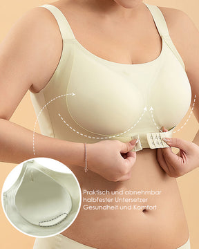 Damen Nahtlose Breite Träger Bügelloses Tube Top Minimizer Vorderverschluss BH