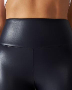 Hohe Taille Enge Sexy PU-Lederhose Bunte Yogahose für Damen