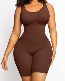 Damen Nahtloser Mitte des Oberschenkels Bauchweg U-Ausschnitt Bodysuit Shapewear