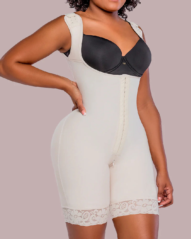 Sanduhr Unsichtbare Bauchkontrolle Stufe 2 Fajas Po-Lifting Frontschnalle Shapewear