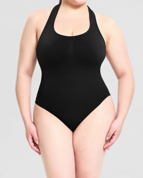 Figurformender Neckholder Tanga Bodysuit