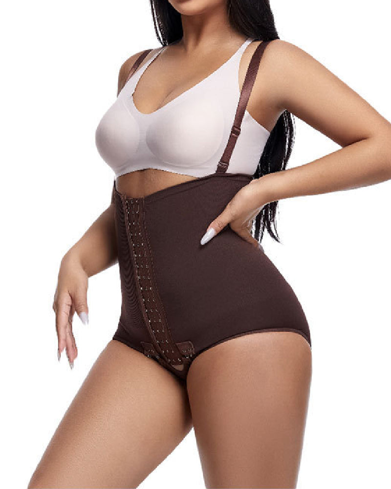 Damen Bauchkontrolle Verstellbare Schnalle Vorne Offen Brust Shapewear