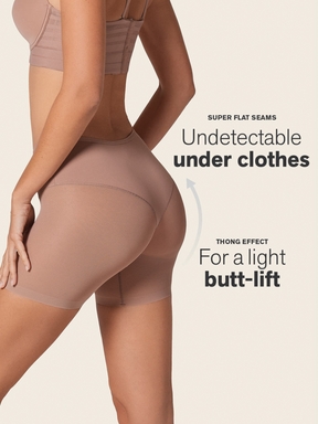 Nahtlose Unsichtbar Transparent Shaper Shorts Tanga Anti-Reibung Mesh Shapewear Shorts