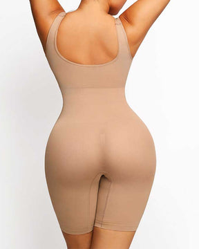 Damen Nahtloser Mitte des Oberschenkels Bauchweg U-Ausschnitt Bodysuit Shapewear