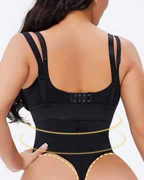 Sexy Shapewear-Bodys aus Spitze für Frauen Bauchkontrolle Offene Brust mit Trägern