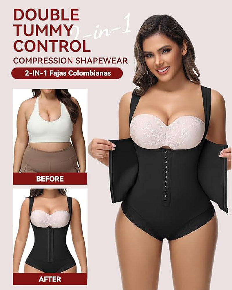 Shapshe® Fajas Colombianas Bauchweg Taille Trainer Offene Brust Shapewear