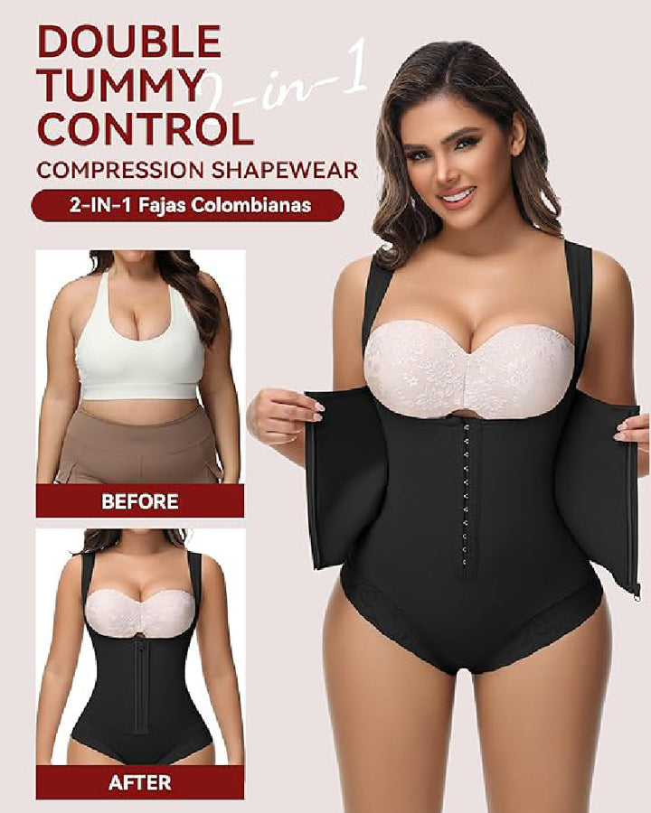 Shapshe® Fajas Colombianas Bauchweg Taille Trainer Offene Brust Shapewear