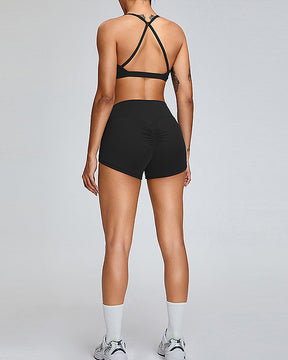 Nahtlose Hüfthebende Sport Yoga Shorts