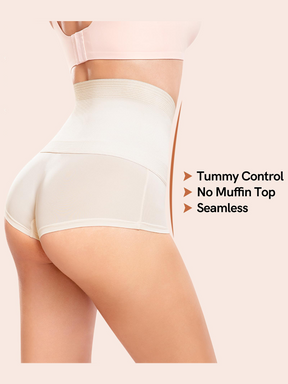 Damen Shapewear Höschen Shorts Flacher Bauch Unsichtbare Hohe Taille Formende Unterwäsche