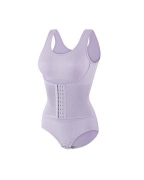 2 In 1 Nahtloser Doppelter Bauchweg Korsett Bodysuit U-Ausschnitt Tanktop Shapewear