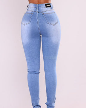 Sexy High Waist Stretch Skinny Jeans für Kurvige Frauen