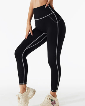 Damen Lässige Yoga Hose mit hoher Taille Hüftlift Fitness Hose bauchenge Sport Leggings