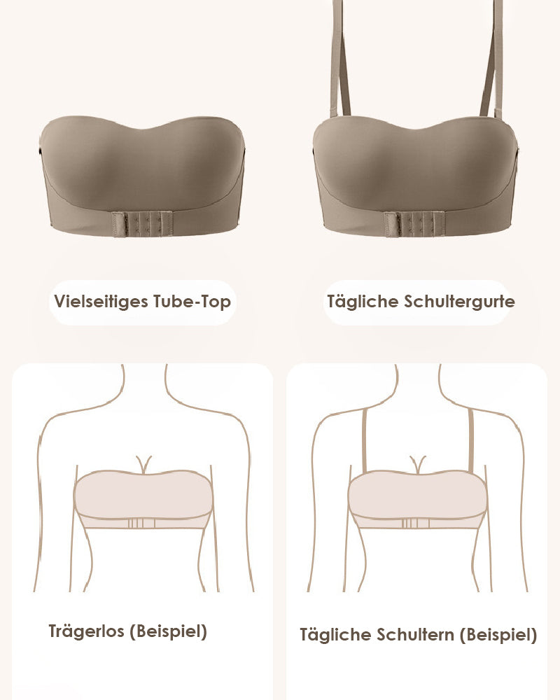 Vorderverschluss Rutschfester Trägerloser BH Push-Up Unsichtbarer Bequemer Bralette