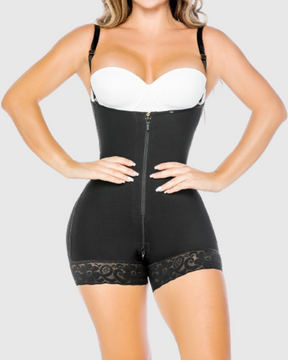 Offene Brust Po-Lift Bauchweg Reißverschluss Oberschenkel Schlankere Bodysuit Shapewear