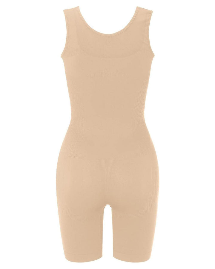 Nahtlose Einteilige Shorts Shapewear Solide Bauchkontrolle Stretch Korsett Bodysuits