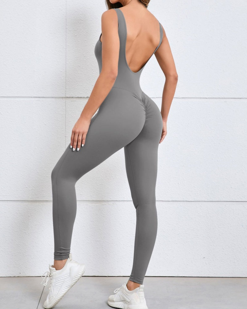 Schnell Trocknender Enger Einteiliger Yoga Jumpsuit für Damen