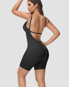 Damen Bauchweg Korsett Shapewear Stäbchen Mesh Niedriger Rücken U Design Bodysuit (Vorverkauf)