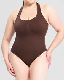 Figurformender Neckholder Tanga Bodysuit