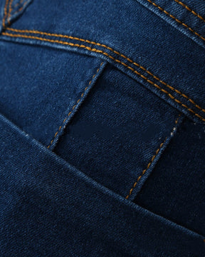 Hoch Taillierte mit Diamanten Besetzte Perlenbesetzte Hip Lift-Jeans mit Hoher Elastizität