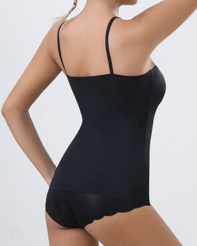 Damen Nahtlose Bauchweg Shapewear Tank Tops Niedriger Rücken Kompression Weste