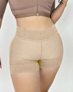 Damen Nahtlose Spitzen Po-Lift Bauchkontrolle Shapewear Shorts Unterwäsche