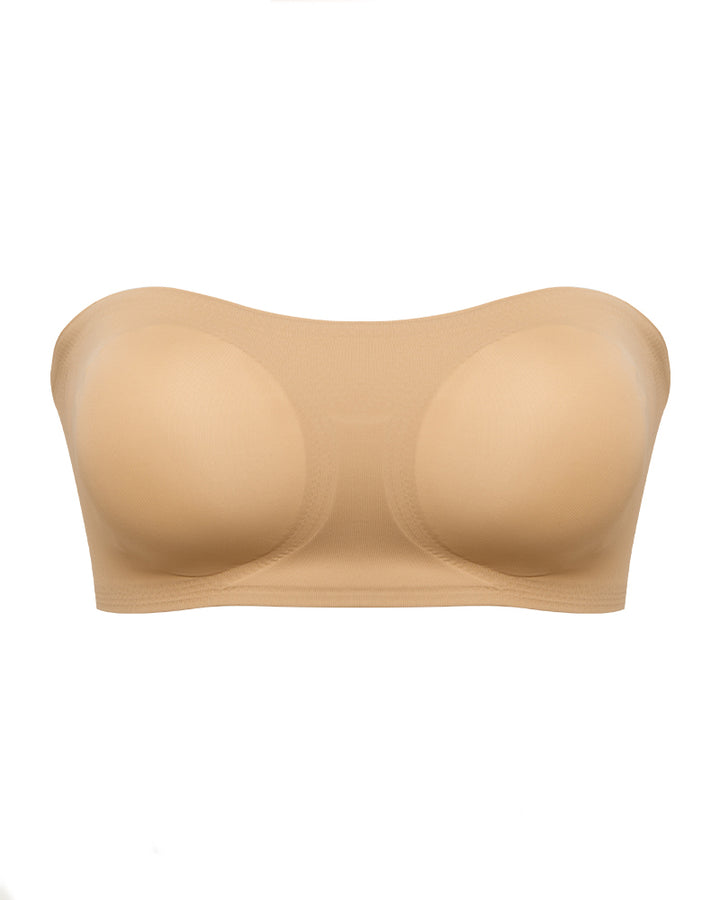 Bequeme Push Up Trägerlos BH Ohne Bügel Rutschfest Kreuzverschluss BH