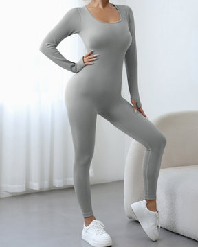 Nahtloser Yoga Jumpsuit mit Schönem Rücken für Damen