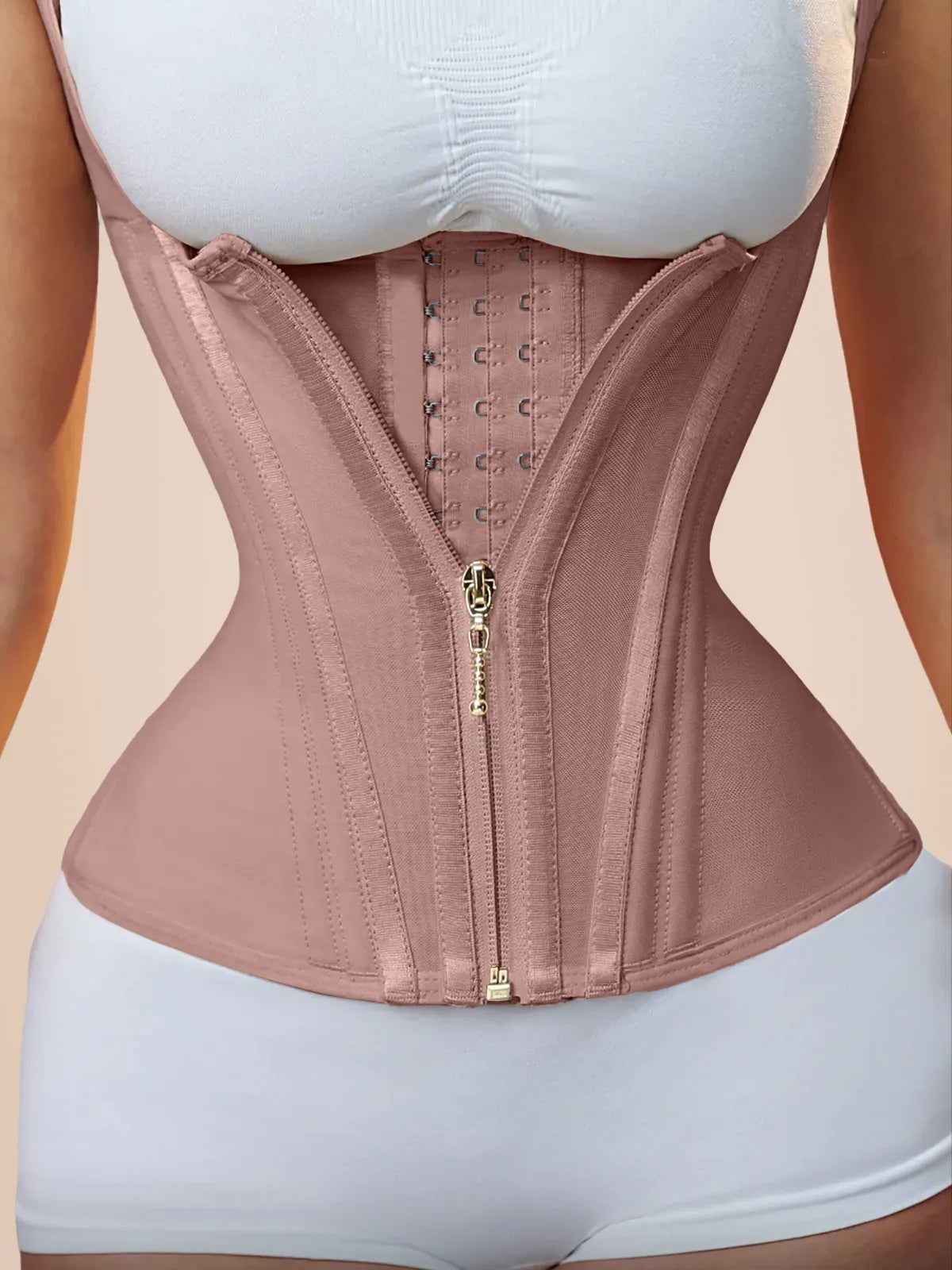 Taillentrainer für Damen Body Shaper Korsett Weste Tanktop mit Stahlknochen