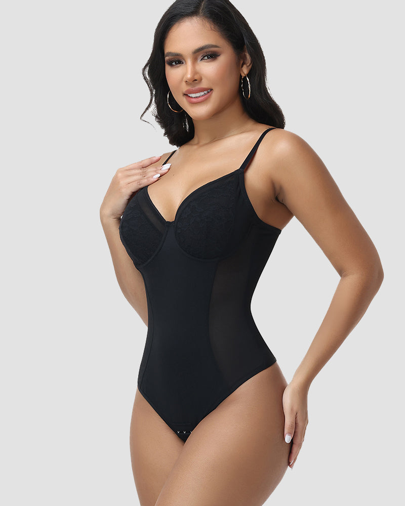 Body gainant string à bonnets en dentelle Shapshe®