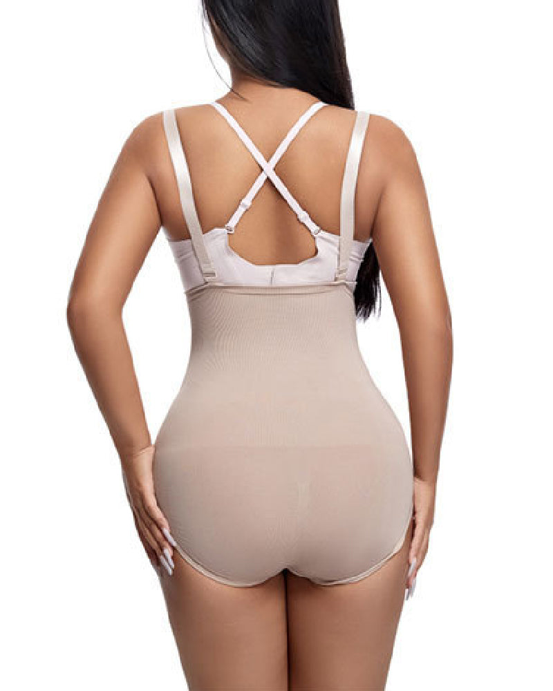 Damen Bauchkontrolle Verstellbare Schnalle Vorne Offen Brust Shapewear