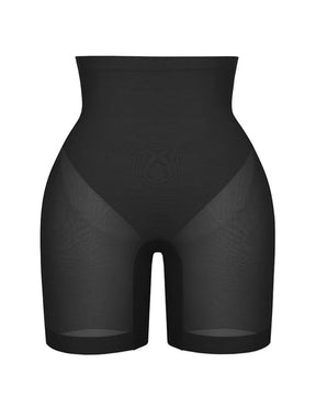 Damen Nahtlose Mesh Shapewear Shorts Hoher Taille Oberschenkelformer Unterwäsche