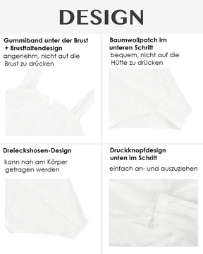 Quadratischem Ausschnitt Einteiliger Bodysuit Ärmellos Bauchkontrolle Shapewear