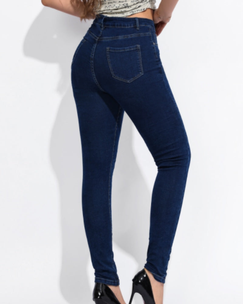 High Waist Slim Fit Skinny Jeans für Damen mit Elastizität