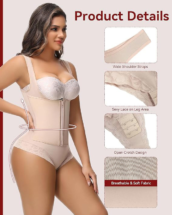 Shapshe® Fajas Colombianas Bauchweg Taille Trainer Offene Brust Shapewear
