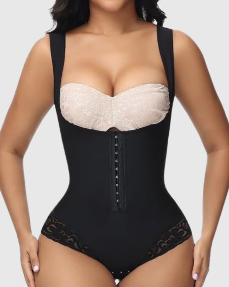 Body Shaper Schlankheits-Bauchkontrolle Fajas offene Brust-Shapewear