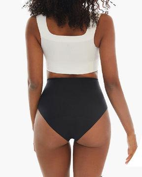 Damen Mittlerer Taille Nahtlose Bauchweg Shapewear Slips Unterwäsche Mit Hakengürtel