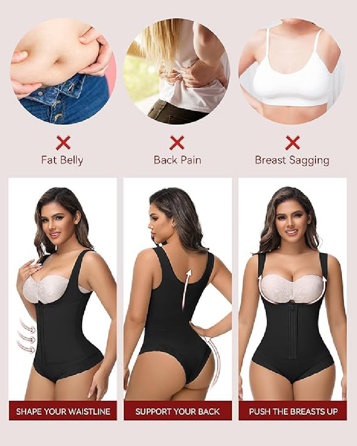 Shapshe® Fajas Colombianas Bauchweg Taille Trainer Offene Brust Shapewear