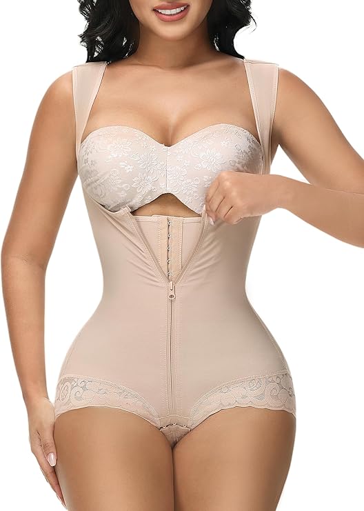 Fajas Colombianas Doppelter Bauchweg Post-Operation Rückenstütze Shapewear Bodys